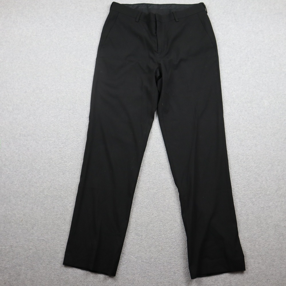 Murano Dress Pants Mens 30x30 Wardrobe Essentials Black Flat Front Stretch Suit